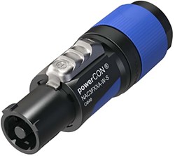Neutrik Afsluitbare kabelconnector, power-in, schroefklemmen, blauw - NTR-NAC3FXXAWS