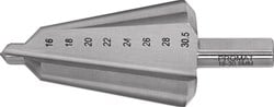 Promat Getrapte plaatboor | boorbereik 16-30,5 mm | HSS-Co totale lengte 76 mm | snedeaantal 2 - 4000862023 4000862023