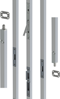 Nemef 5091 Veiligheidsinbouwespagnolet | SKG*** | lengte 2650 | RAL9006 | sluitplaat P 5092/12 | DR 1+2+3+4 | aluminium / kunststof - A000324370