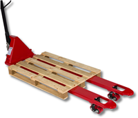 Weldon Palletwagen Extra Lang | 2000KG | 1800 mm | Nylon | Enkelvoudig - QPNE180-3