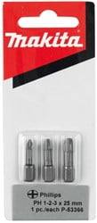Makita Accessoires Schroefbit PH1/2/3x25mm - P-53366
