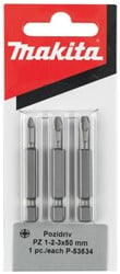 Makita Accessoires Schroefbit PZ1/2/3x50mm 1/4" - P-53534