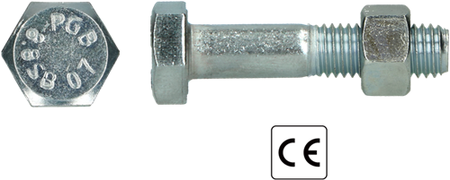 pgb-Europe PGB-FASTENERS | SB-bout CE 8.8 EN15048-1 M14x50 Zn | 50 st P15048801014000503