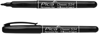 Pica 534/46 Permanent Pen | 1,0mm | Rond | Zwart | 10 stuks - PI53446