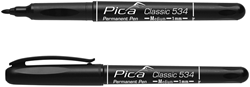 Pica 534/46 Permanent Pen | 1,0mm | Rond | Zwart | 10 stuks - PI53446