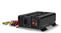 Nedis Omvormer Pure Sinusgolf | Ingangsvoltage: 12 V DC | Apparaat stroomoutput: Type F (CEE 7/3) / USB-A / USB-C™ | 230 V AC 50 Hz | Zekering | Zwart - PIP30012FBK