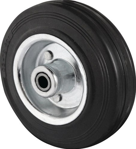 Promat/Tecwerk Reservewiel | Wiel-Ø 80 mm | draagvermogen 70 kg | massief rubber zwart | As-Ø 12 mm naaf lengte 40 mm - 3000276036