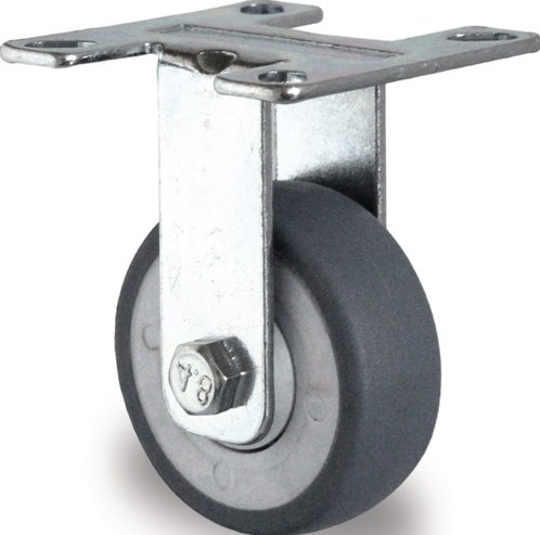 Promat/Tecwerk Bokwiel | 100 mm 100 kg | massief rubber kogellager | 77 x 67 mm - 3000276053