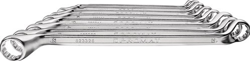 Promat/Tecwerk Dubbele-ringsleutelset | 12-delig sleutelwijdte 6-32 mm | diep gebogen - 4000823406
