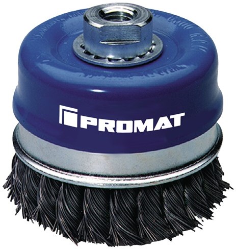 Promat/Tecwerk Potborstel | d. 65 mm draaddikte 0,35 mm | staal | 12500 min-¹ - 4000841165