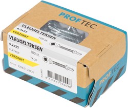 Proftec Gasbetonschroef Dacromet Pk Torx TX30 8.0X90 | 25 stuks - 5504.08.62501