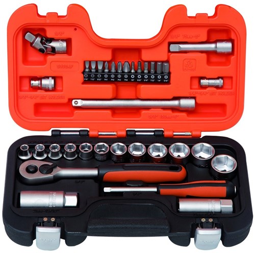 Bahco doppenset 1/4" & 3/8" | s330af