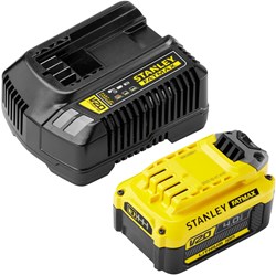 Stanley FATMAX SFMCB14M1 V20 18V startset | 18V (1x 4.0Ah accu + lader) - SFMCB14M1-QW