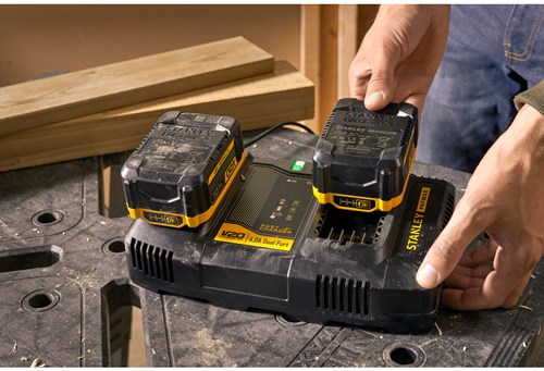 Stanley FATMAX SFMCB24 V20 4A Dual Port charger - SFMCB24-QW-2
