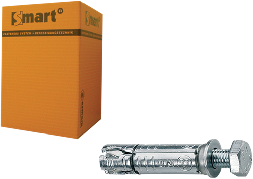 pgb-Europe SMART | Keilbout met tapbout M8x35x80 Zn | 50 st SM000T0010800803