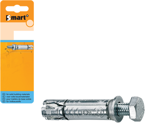 pgb-Europe SMART | Keilbout met tapbout M8x25x70 Zn | 4 st SM000T001080080H