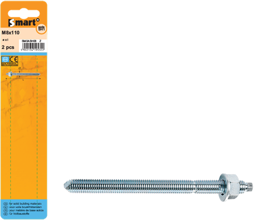 pgb-Europe SMART | Ankerstang 5.8 M10x130 Zn SM00AS001100130H