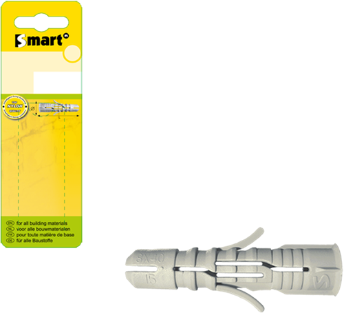 pgb-Europe SMART | Nylon plug met boord Ø 12x60 grijs | 20 st SM00BPN00120060GH