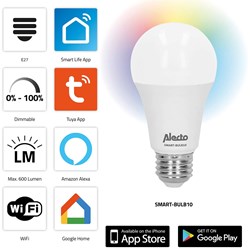 Alecto SMART-BULB10 Smart LED-kleurenlamp met Wi-Fi - SMART-BULB10