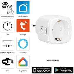 Alecto SMART-PLUG10 Slimme Wi-Fi-stekker 16A 3680W - SMART-PLUG10