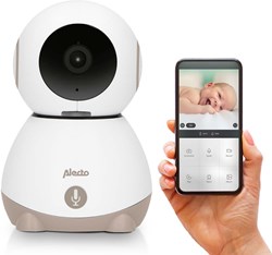 Alecto Wi-Fi-babyfoon met camera Wit/Taupe - SMARTBABY10BE