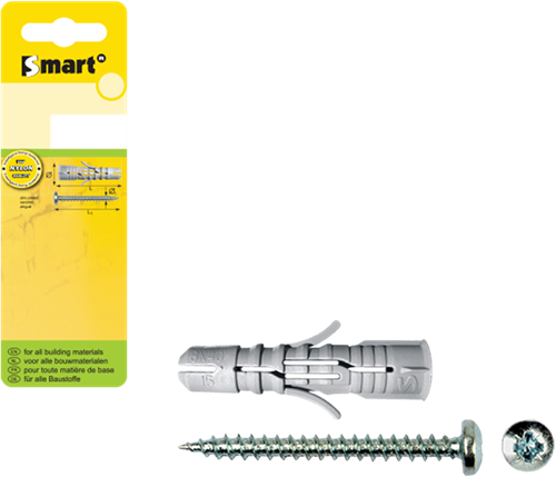 pgb-Europe SMART | SMART-plug + schroef CK Ø 8x40 NZN | 6 st SM0CUSN01080040H