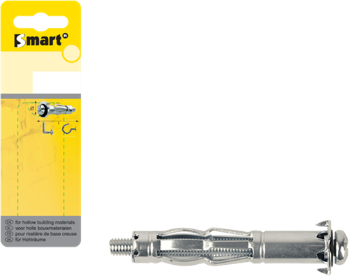 pgb-Europe SMART | Metalen hollewandplug M5x37 Zn | 6 st SM0HWP001050037H