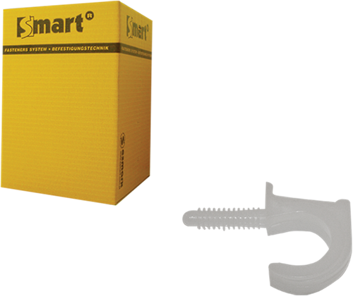 pgb-Europe SMART | Nylon plugclip enkel 24-28 wit | 50 st - SM0PCEN002400283