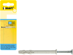 pgb-Europe SMART | Nylon nagelplug VK Ø 8x120 grijs NZN | 5 st SM0PKKN01080120H