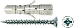 pgb-Europe SMART | plug +schroef vzk Ø 5x25 NZn | 20 st - SM0PUSN0105050025H