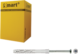 pgb-Europe SMART | Raamplug+schroef vzk TX T40 Ø 10x300 Zn | 25 st - SM0RPTN011003003