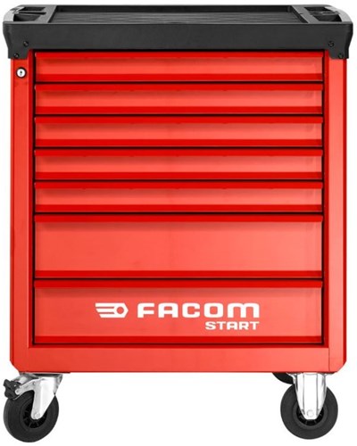 Facom start gereedschapswagen 7 laden m3 rood gevuld met 3 foam modules m3 - START.M3ACM2