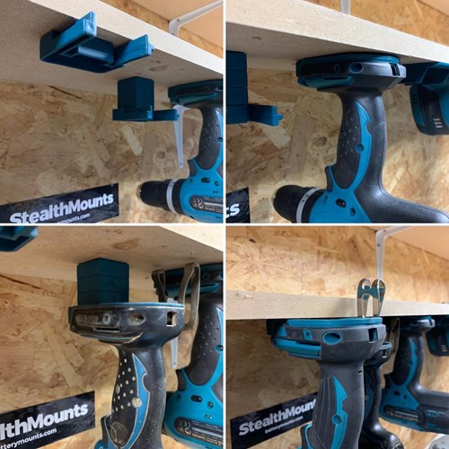 StealthMounts TM-MK18-BLU-4 Machinehouder voor Makita LXT | Blauw | 4-pack - TM-MK18-BLU-4-3