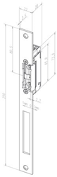 Effeff 128 Elektrische inbouw deuropener type 128 | spanningsloos vergrendeld | pulsontgrendeling | fafix | 22-42V=~ | (22-26V 100% ED) | DIN links en DIN rechts. - 10034725
