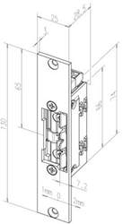 Effeff 138.63 ProFix® 2 Elektrische inbouw deuropener type 138 | spanningsloos ontgrendeld | met diode | met schootsignalering | 12V= | DIN links en DIN rechts. - 10026604