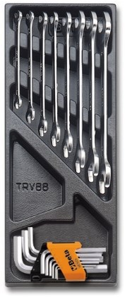 Beta Harde voorgevormde inzetbakken met assortiment gereedschap T33 - 024240033
