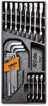 Beta Harde voorgevormde inzetbakken met assortiment gereedschap T48 - 024240048