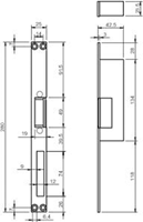 Effeff 13105RR Elektrische brandbestendige inbouw deuropener type 131 | spanningsloos vergrendeld | 24V= eE | DIN rechts. - 10001043-2