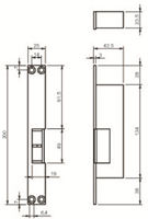 Effeff 331U Elektrische inbouw deuropener beveiligingsuitvoering | spanningsloos ontgrendeld | met diode | 12V= | DIN rechts. - 10003379-2