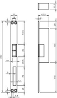 Effeff 131.8 Elektrische brandbestendige inbouw deuropener type 131.8 | spanningsloos vergrendeld | 24V= | 100% ED | DIN rechts. - 10010685-2