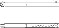 ASSA ABLOY DCA101 Geleider voor dubbele deur met sluitvolgorde regelaar (scharnierzijde),kleur zilver. - 10037162-2
