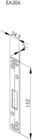 ABLOY EA306 Abloy sluitplaat voor bijzetsloten | rechthoekig 152x24,5x2mm | voor Abloy sloten DR1/2/3/4. - 10037889-2
