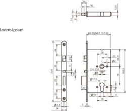 ABLOY EL362 Veiligheidspaniekdeurslot | signalering | zelfvergrendelend | SKG** | DM65mm | RC74mm | voorplaat RVS 24x235mm afgerond | DR 1+2+3+4 - 10013799