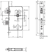 ASSA ABLOY N1100 Paniekdeurslot | DM55mm | PC72 mm | voorplaat RVS 24x235mm rechthoekig | paniek B | enkele deur | DR 1+3/2+4 - A000300236-2