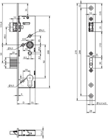 ASSA ABLOY N1614 Paniekdeurslot | DM35mm | PC92mm | voorplaat RVS 20x270mm rechthoekig | paniek E - 10049663-2