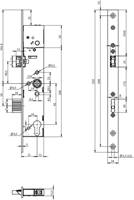 ASSA ABLOY N1613 Paniekdeurslot | DM45mm | PC92mm | voorplaat RVS 24x320mm rechthoekig | paniek E | enkele deur | bovenvergrendeling | DR 1+3/2+4 - 10049656-2