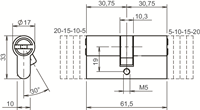 Lips Vanguard S8400 Dubbele europrofielcilinder 17mm | SKG*** | 91.5 mm - 10020155-2