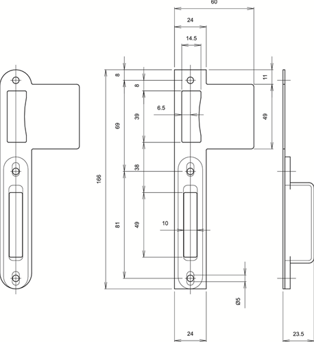 Lips 2422 VLR Sluitkom met afgeronde RVS voorplaat met verlengde lip | SKG** | voor veiligheidssloten uit de 2400-serie. - 10038261-2