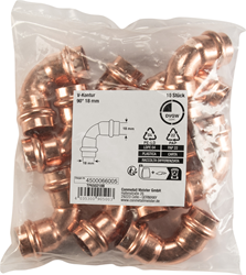 Cornat Perskoppeling Boog 90Gr 18Mm 10St - TP650218B