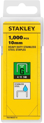 Stanley handgereedschap RVS Nieten 10mm | Type G | 1000 stuks - TRA706SST-0